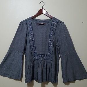 Loft bell sleeve blouse